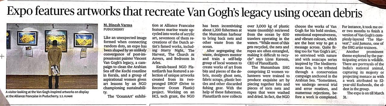 Van Gogh's legacy using ocean debris