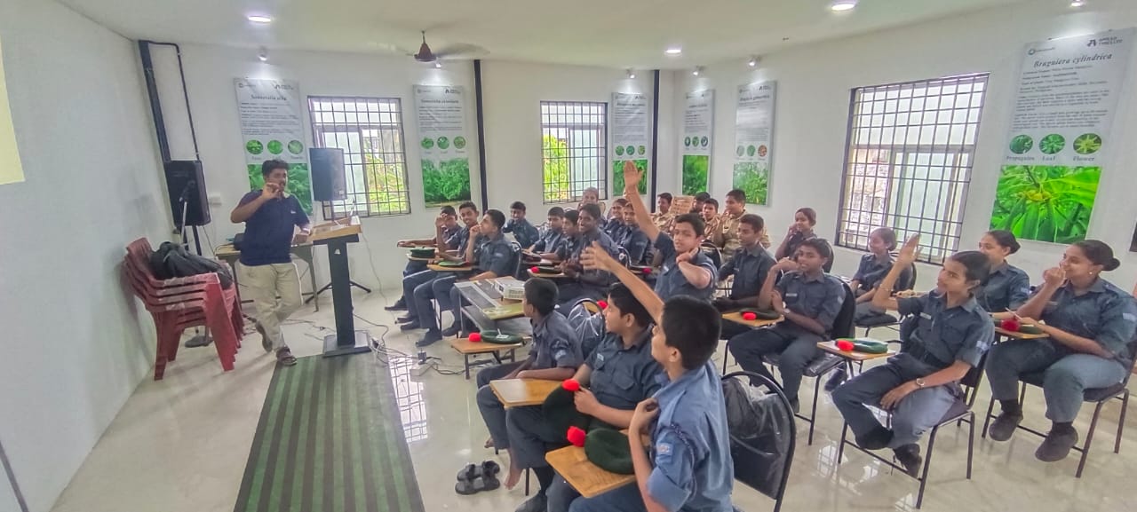 Two Way Process. First is an association through MOU with the scientific body of CMFRI  The second process is partnerships with colleges and schools enabling them to come and have hands-on experience with various projects connected to environment conserva