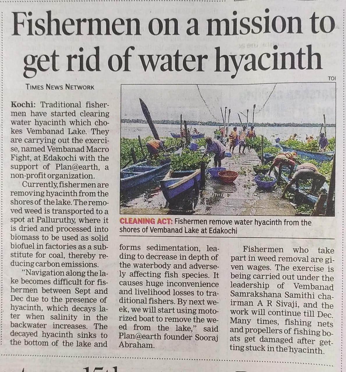 "Vembanad Macro Fight" — Water Hyacinth Removal, Edakochi